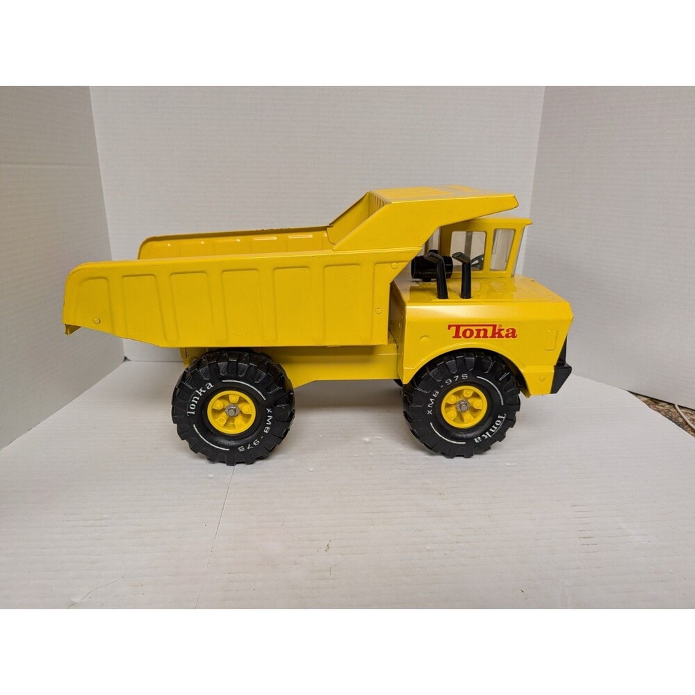 Vintage Tonka XMB-975 Yellow Pressed Steel Dump Truck